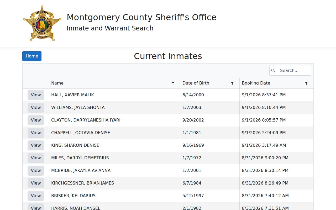 The Woodlands resident lookup Montgomery County current-custody search entry