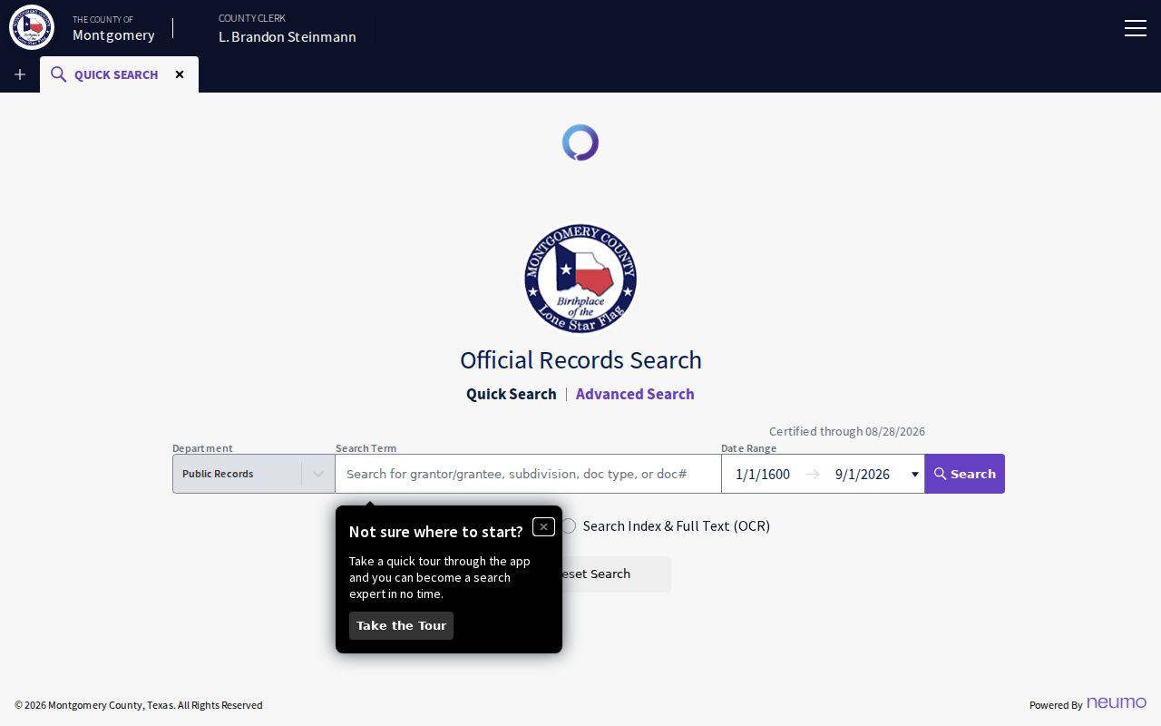 The Woodlands residents directory Montgomery County official records search controls