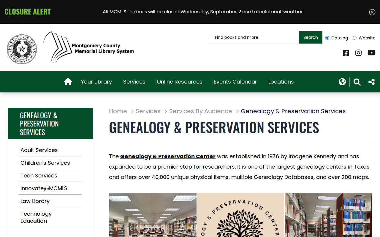 The Woodlands residents directory MCMLS genealogy and preservation services