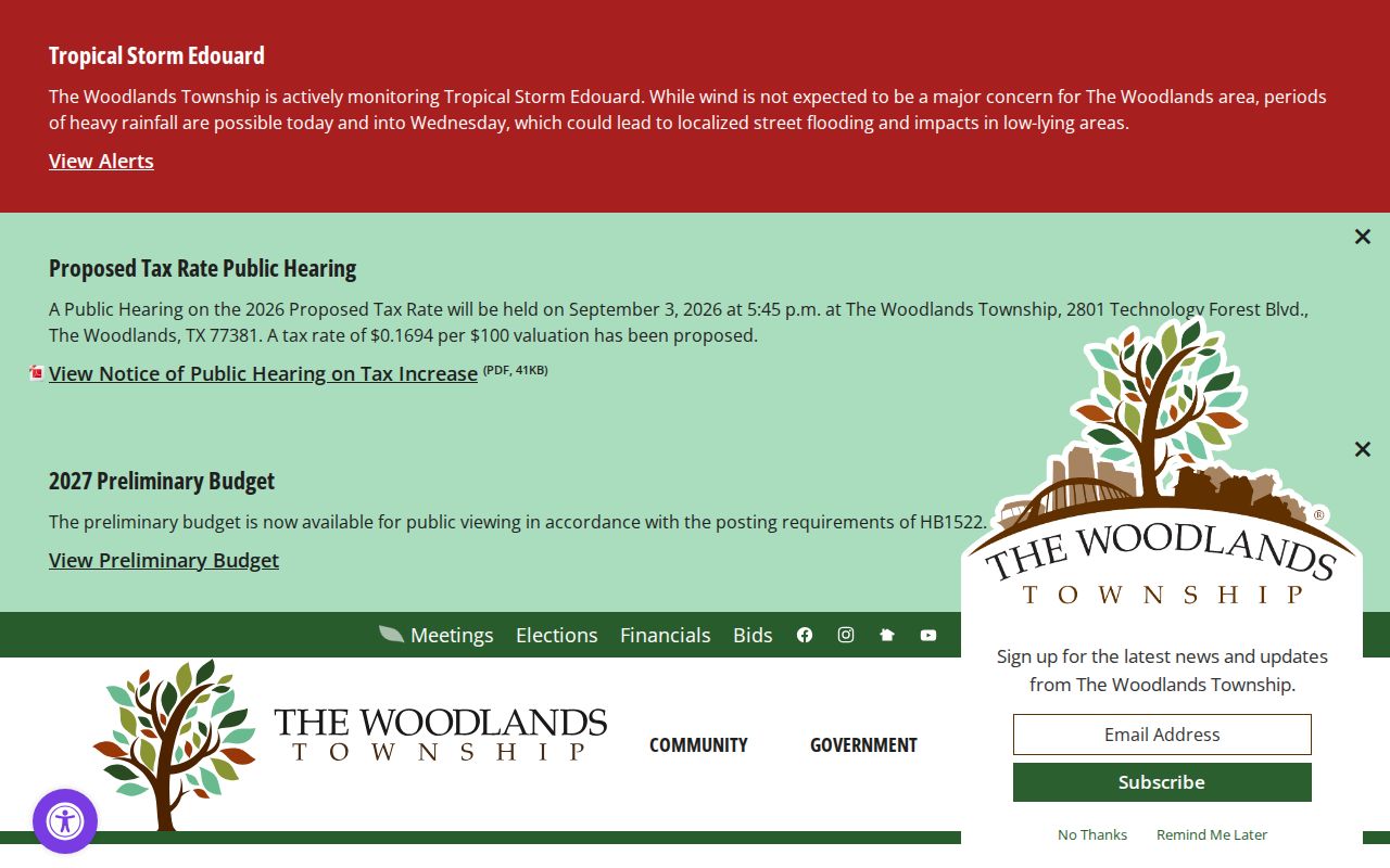 The Woodlands residents directory Township GIS map gallery